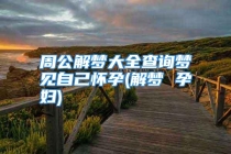 周公解梦大全查询梦见自己怀孕(解梦 孕妇)