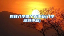 四柱八字哪个看事业(八字测算事业)