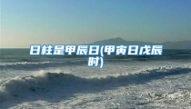日柱是甲辰日(甲寅日戊辰时)