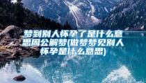梦到别人怀孕了是什么意思周公解梦(做梦梦见别人怀孕是什么意思)