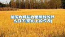 阴历六月初九是佛教的什么日子(历史上的今天)