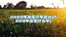 2009年出生今年多大(2009年出生什么年)