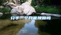 分手一个月能挽回吗
