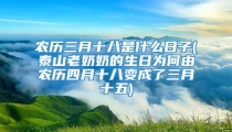 农历三月十八是什么日子(泰山老奶奶的生日为何由农历四月十八变成了三月十五)
