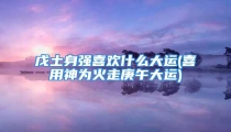 戊土身强喜欢什么大运(喜用神为火走庚午大运)