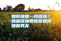 如何挽回一段感情？情感咨询师教你如何挽回男友