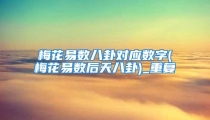 梅花易数八卦对应数字(梅花易数后天八卦)_重复