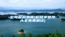 公司起名测算(起名字女孩大全免费测试)