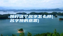 婉柠这个名字怎么样(名字婉的意思)
