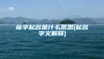 葆字起名是什么意思(起名字义解释)