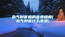 杂气财官格的富贵程度(杂气财官什么意思)