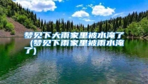 梦见下大雨家里被水淹了 (梦见下雨家里被雨水淹了)