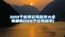 300个吉祥公司名字大全有哪些(100个公司名字)