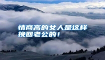 情商高的女人是这样挽回老公的!