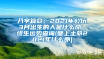 八字算命：2021年公历3月出生的人是什么命 终生运势查询(壁上土命2021年什么命)