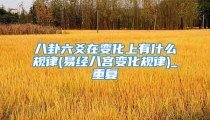 八卦六爻在变化上有什么规律(易经八宫变化规律)_重复