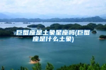 巨蟹座是土象星座吗(巨蟹座是什么土象)