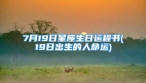 7月19日星座生日运程书(19日出生的人命运)