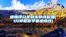 感情线分叉到生命线起端(1分钟教你学看感情线)