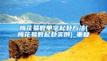 梅花易数单字起卦方法(梅花易数起卦实例)_重复