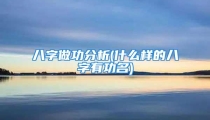 八字做功分析(什么样的八字有功名)