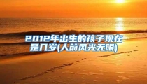 2012年出生的孩子现在是几岁(人前风光无限)