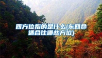 四方位指的是什么(东四命适合住哪些方位)