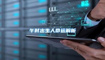 午时出生人命运解析