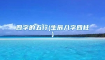 四字的五行(生辰八字四柱)