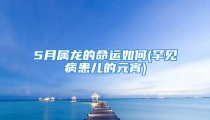 5月属龙的命运如何(罕见病患儿的元宵)