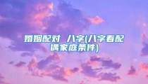 婚姻配对 八字(八字看配偶家庭条件)