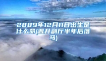 2009年12月11日出生是什么命(晋升副厅半年后落马)