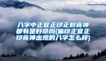 八字中正官正印正财食神都有是好命吗(偏印正官正印食神出现的八字怎么样)