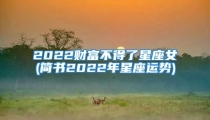 2022财富不得了星座女(简书2022年星座运势)