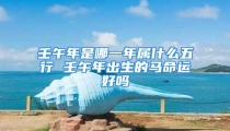 壬午年是哪一年属什么五行 壬午年出生的马命运好吗