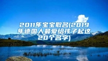 2011年宝宝取名(2019年德国人最爱给孩子起这20个名字)