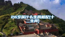 26岁属什么生肖相配(十二生肖)