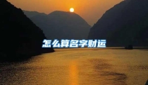 怎么算名字财运